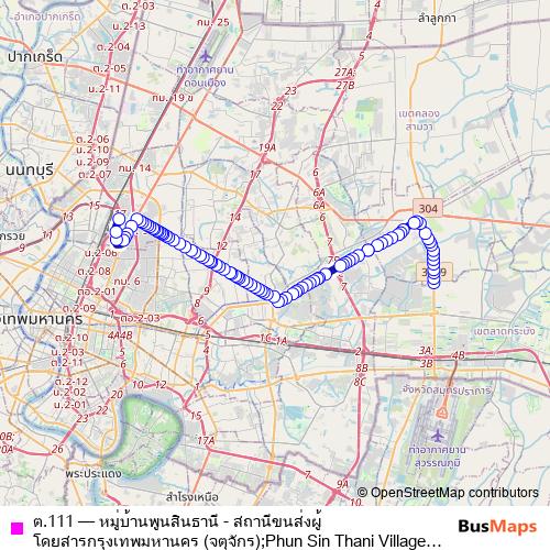ต.111 bus Line Map