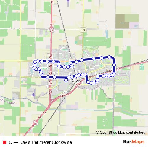 Q bus Line Map
