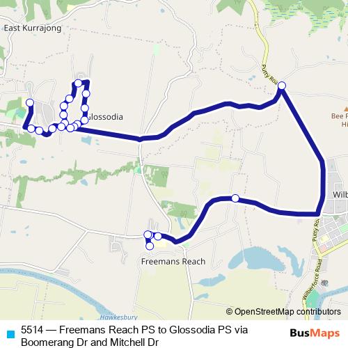 5514 bus Line Map