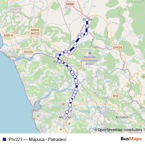 Prv221 bus Line Map