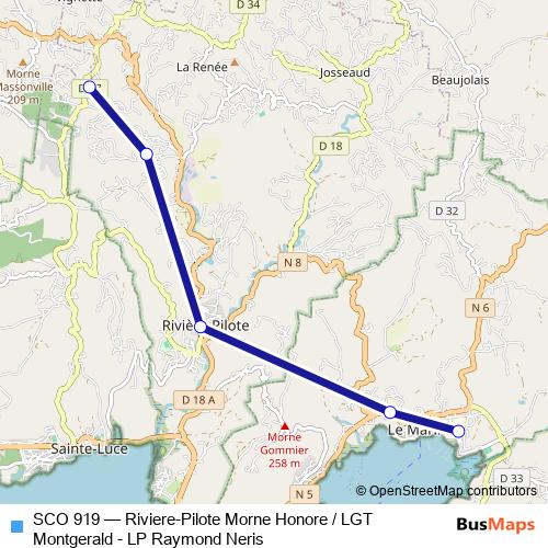 SCO 919 bus Line Map