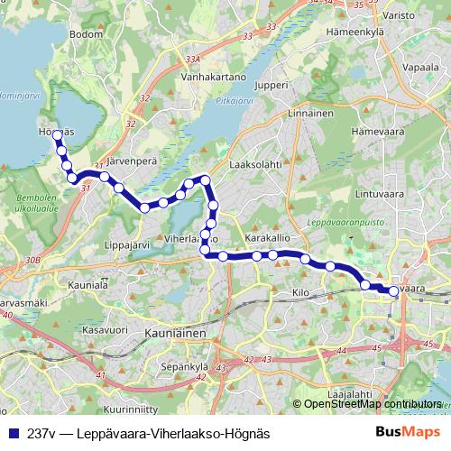 237v bus Line Map