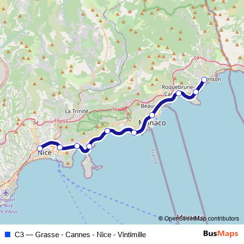 C3 rail Line Map