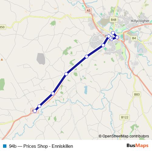 94b bus Line Map