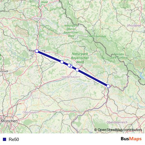 Re50 bus Line Map