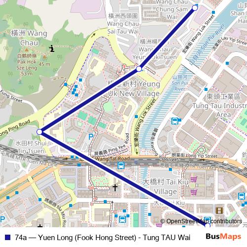 74a bus Line Map