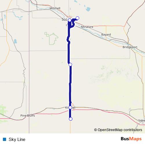 Sky Line bus Line Map