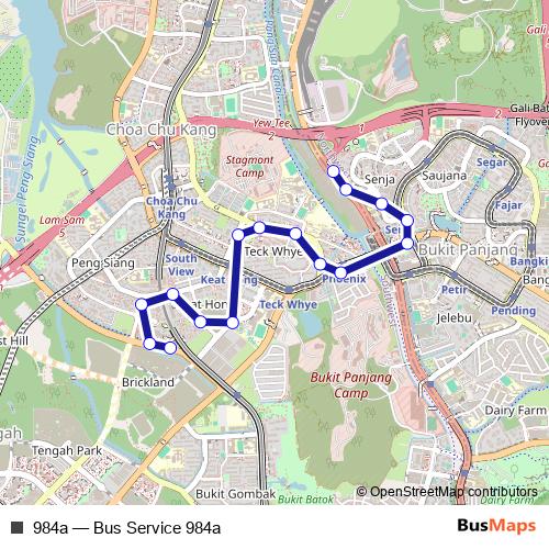 984a bus Line Map