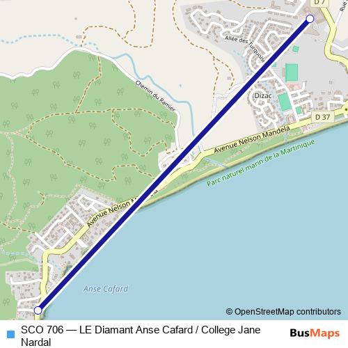 SCO 706 bus Line Map