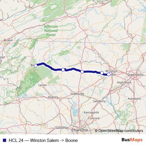 HCL 24 bus Line Map