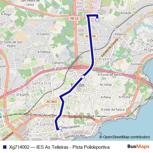 Xg714002 bus Line Map