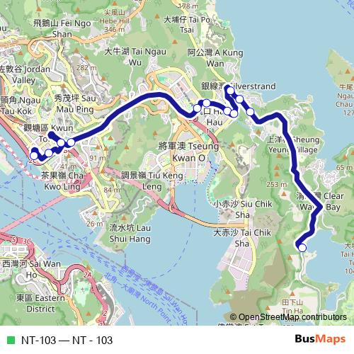 NT-103 bus Line Map