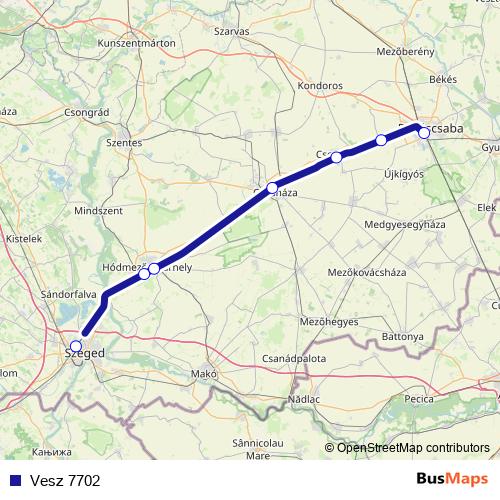 Vesz 7702 rail Line Map
