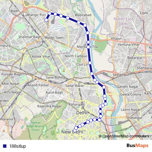 188stlup bus Line Map