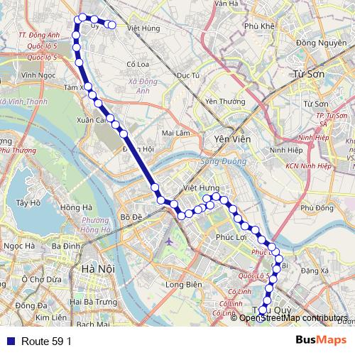 Route 59 1 bus Line Map
