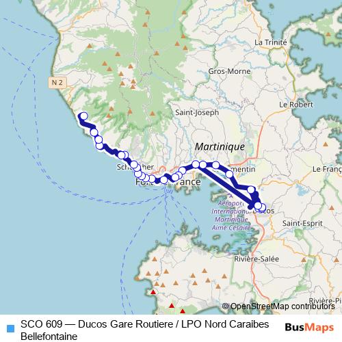 SCO 609 bus Line Map