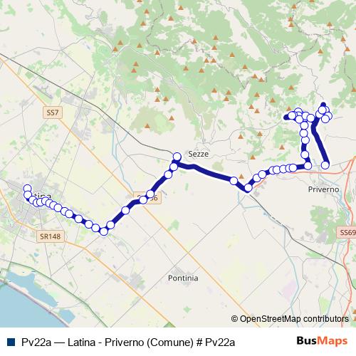Pv22a bus Line Map