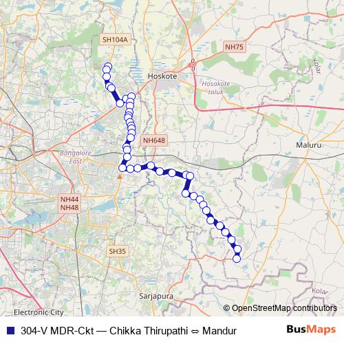 304-V MDR-Ckt bus Line Map