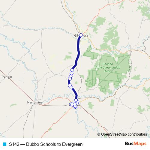 S142 bus Line Map