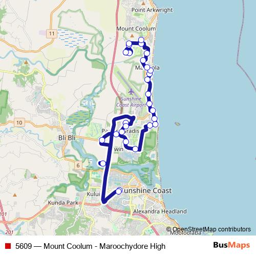 5609 bus Line Map