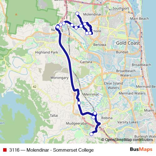 3116 bus Line Map