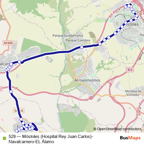 529 bus Line Map