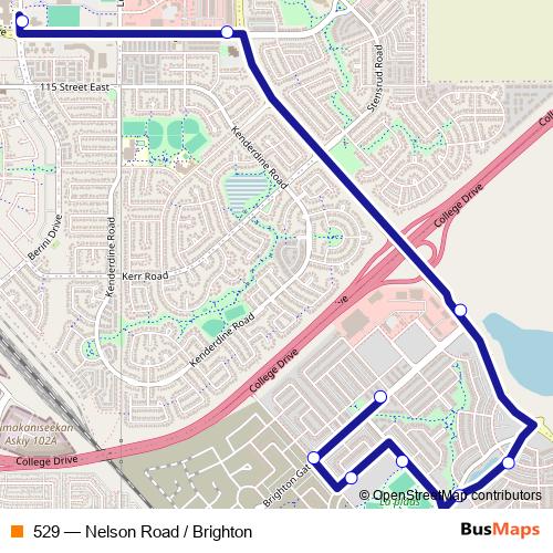 529 bus Line Map