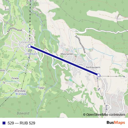 529 bus Line Map