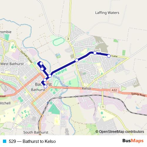 529 bus Line Map