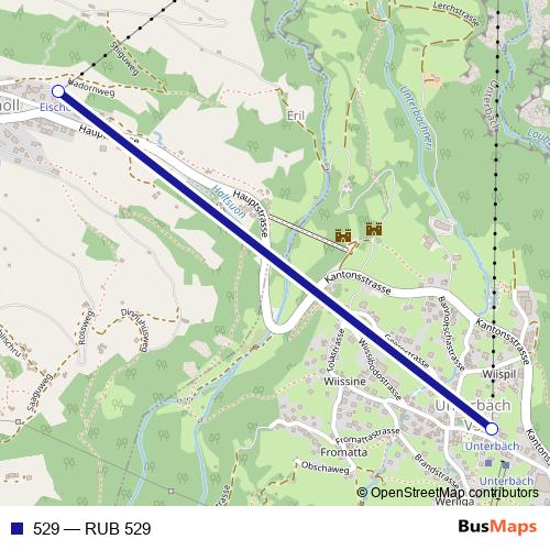 529 bus Line Map