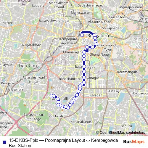 15-E KBS-Pplo bus Line Map