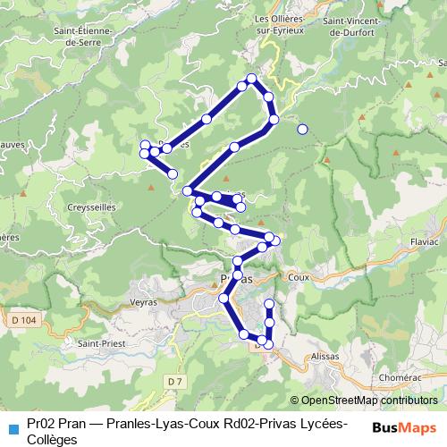 Pr02 Pran bus Line Map