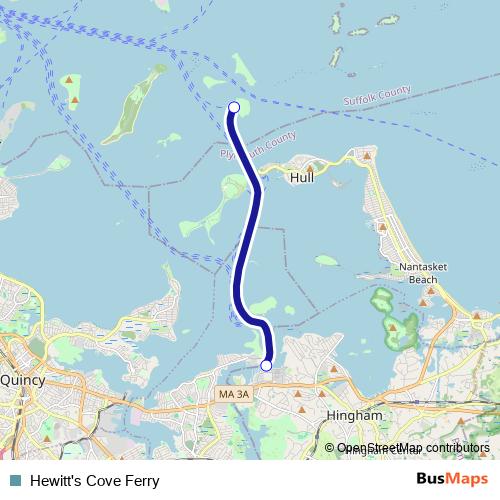 Hewitt's Cove Ferry ferry Line Map