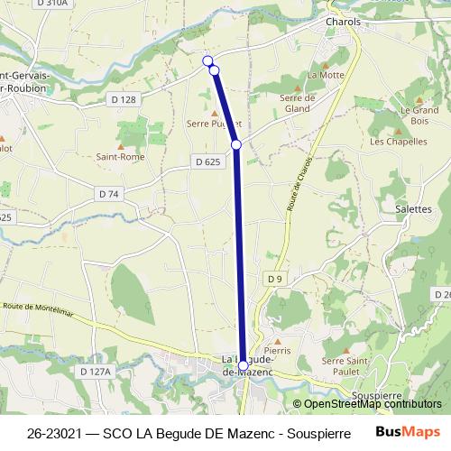 26-23021 bus Line Map