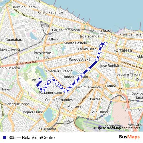 305 bus Line Map