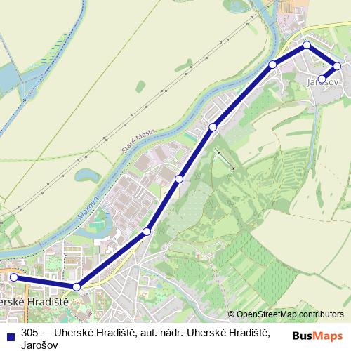 305 bus Line Map