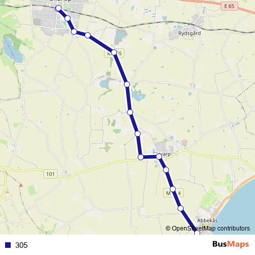 305 bus Line Map