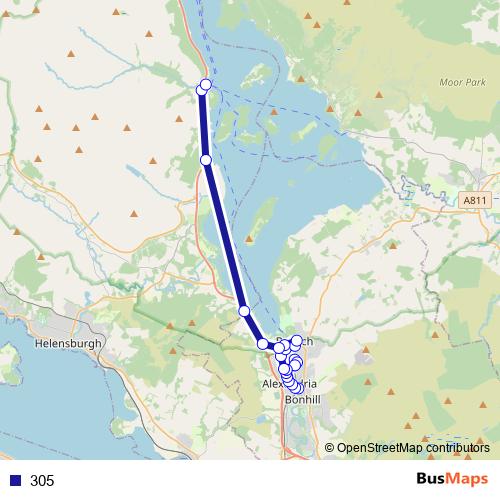 305 bus Line Map