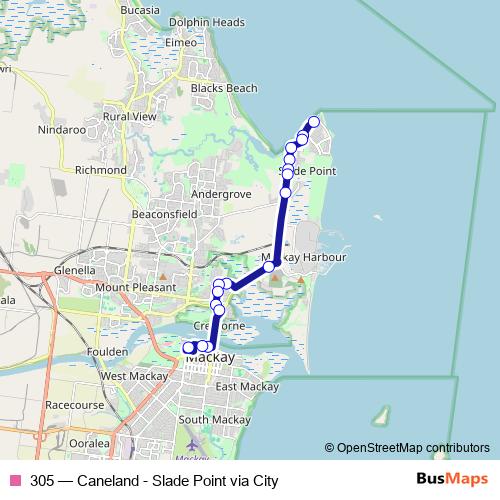 305 bus Line Map