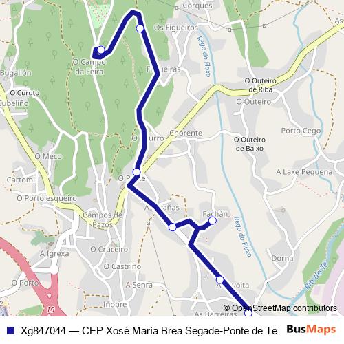 Xg847044 bus Line Map