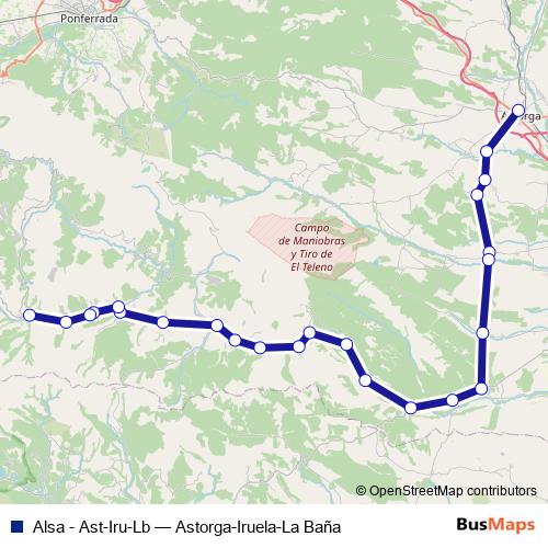 Alsa - Ast-Iru-Lb bus Line Map
