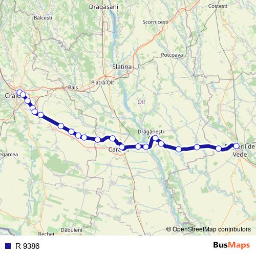 R 9386 rail Line Map