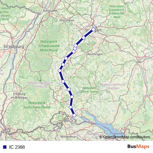 IC 2388 rail Line Map