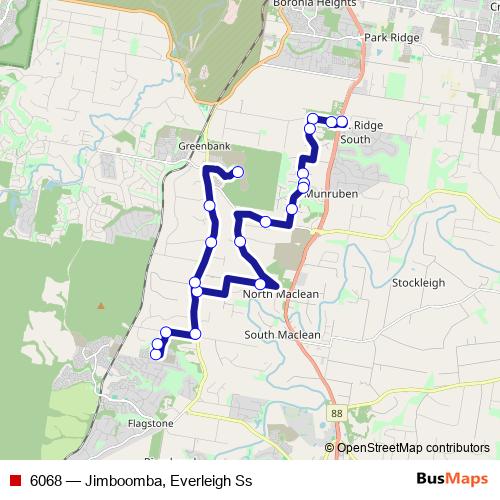 6068 bus Line Map