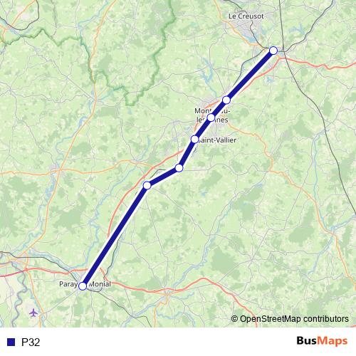 P32 rail Line Map