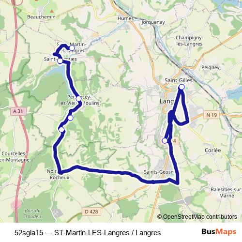 52sgla15 bus Line Map