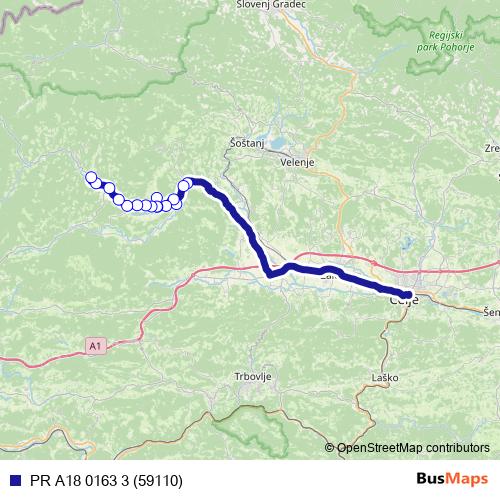 PR A18 0163 3 (59110) bus Line Map