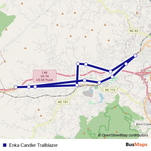 Enka Candler Trailblazer bus Line Map