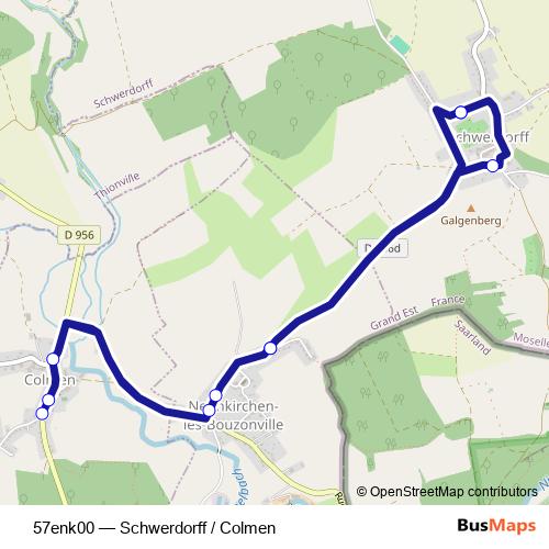 57enk00 bus Line Map