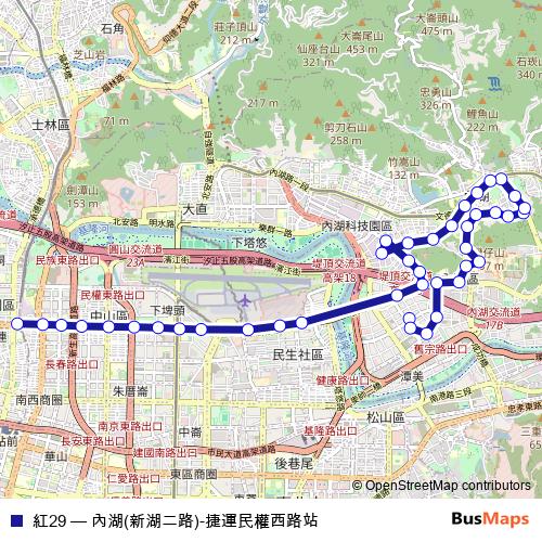 紅29 bus Line Map
